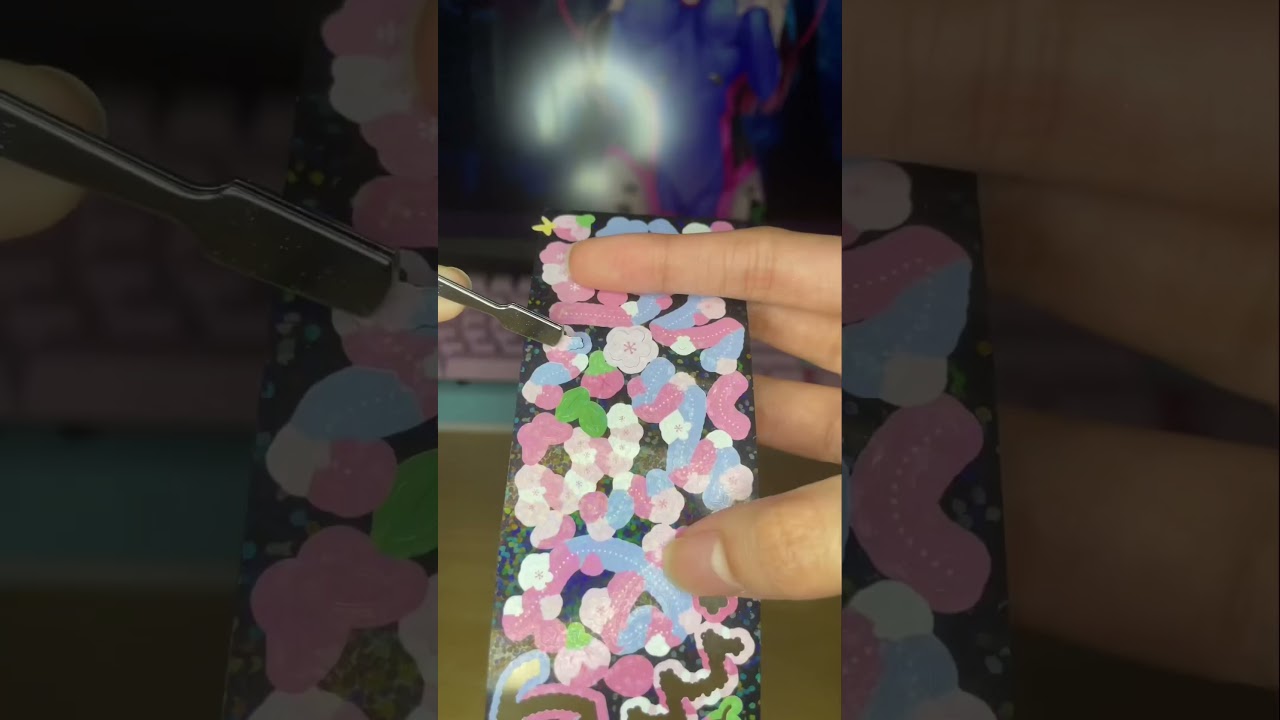 Sticker peeling asmr stationary 