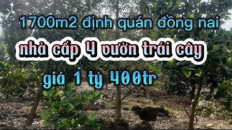 ( đã bán ) 1700m2❤vườn trái cây và căn nhà cấp 4 Giá 1tỷ400tr Định quán đồng nai