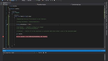 Parse() vs TryParse()