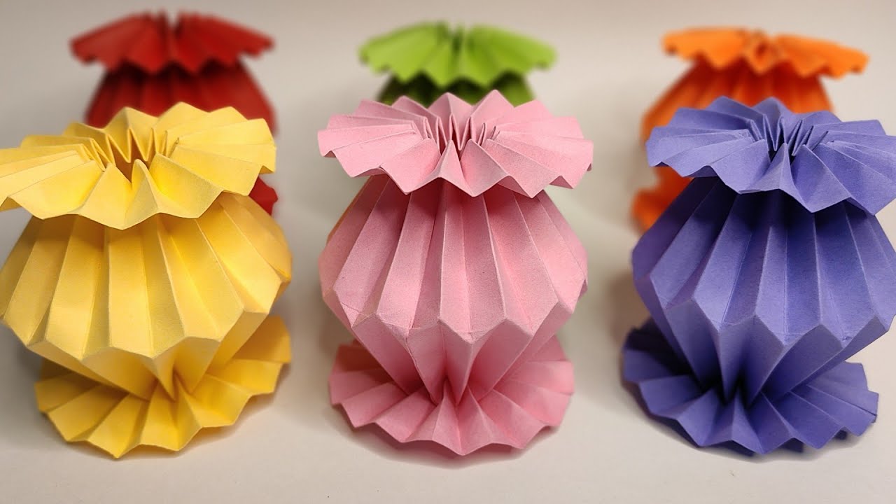 HD / TUTO: Faire des lampions en origami pour une guirlande - Make  lanterns origami for garland 