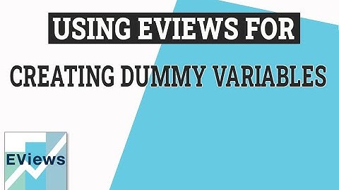 eViews Helper: Creating Dummy Variables in eViews