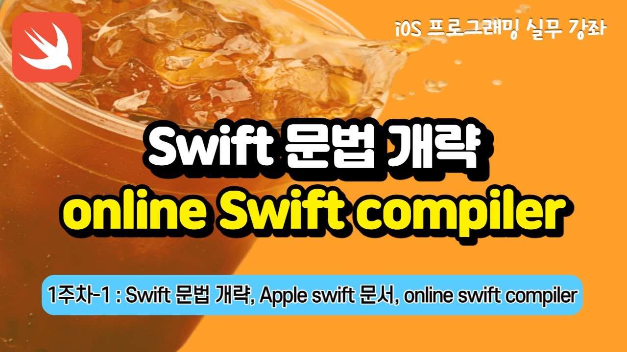 swift 문법 New Update iOS 1주차-1 : Swift문법 개략 Apple swift 문서 online swift compiler