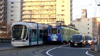 【広島電鉄】早朝の的場町〜猿猴橋町(荒神橋)