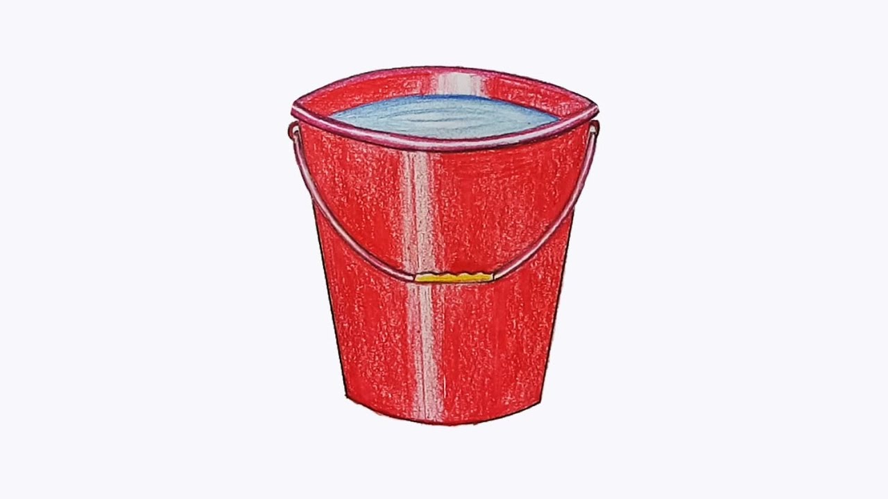 How to draw a water bucket 