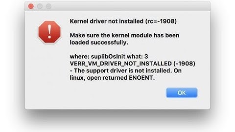 virtualbox error 1908 kernel driver not installed on Mac | Elitetips
