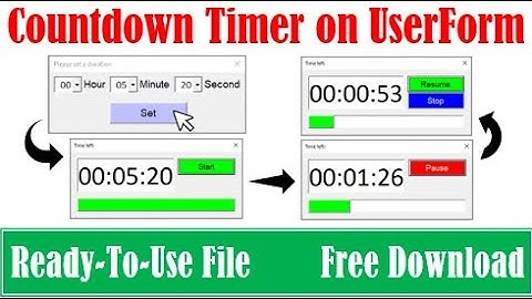 Countdown timer with HP bar on UserForm