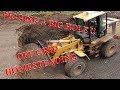 Digging a BIG hole to bury stumps/Making a Off Grid HOMESTEAD