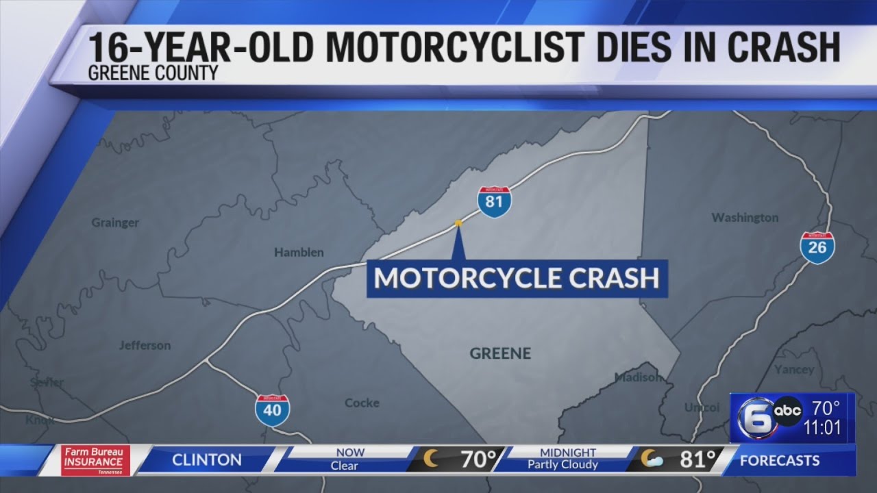 Teen motorcyclist killed in I-81 crash in Greene County - YouTube
