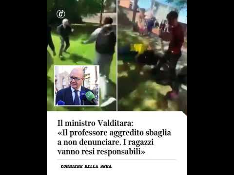 Video Il ministro Valditara: Il professore aggredito sbaglia a non denunciare