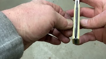 Slipjoint making. Trapper design pocket knife  Westinghouse micarta