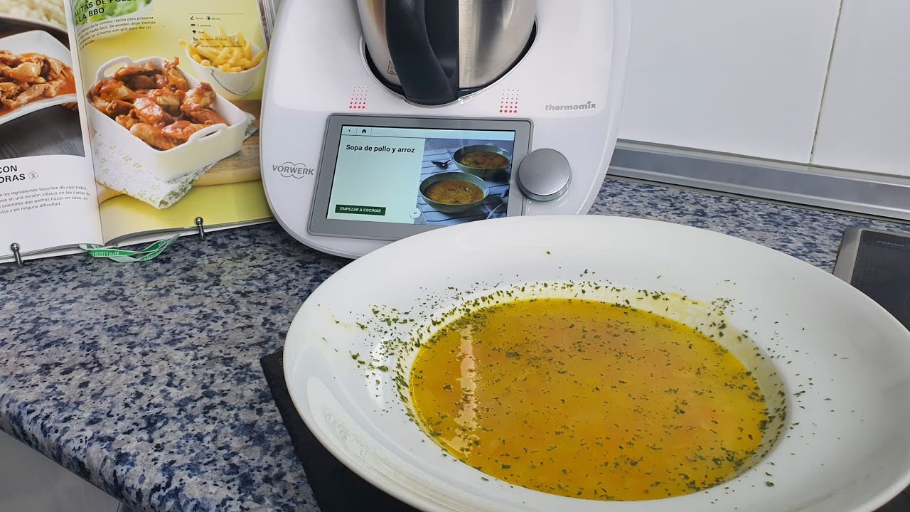 Sopa de Pollo y Arroz con Thermomix