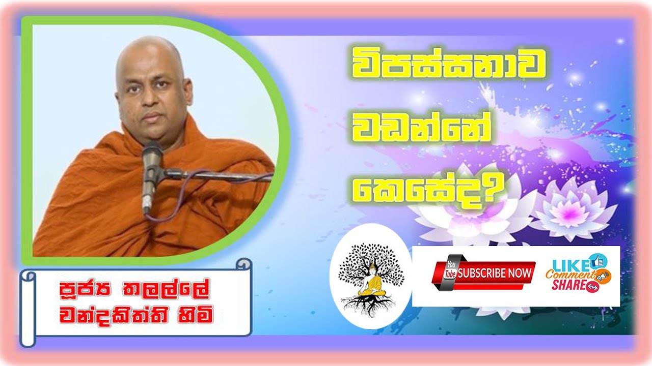 විපස්සනාව  වඩන්නේ කෙසේද? || Ven. Thalalle Chandakiththi Thero