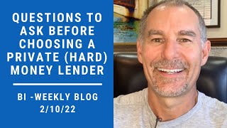 Questions to Ask Before Choosing a Private (Hard) Money Lender