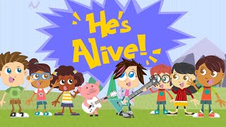 Yancy & Little Praise Party - He's Alive, He's Alive [OFFICIAL EASTER KIDS WORSHIP MUSIC VIDEO] chords