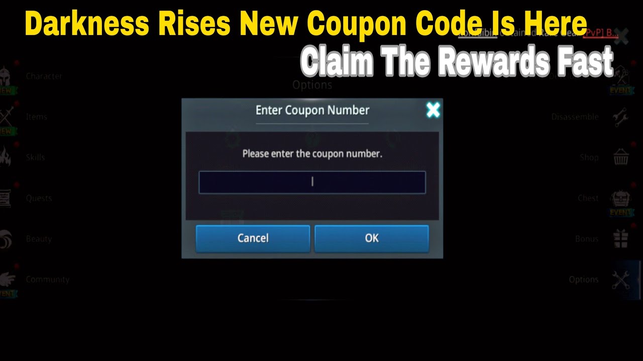 Darkness Rises New Coupon Code Claim Your Rewards Fast YouTube