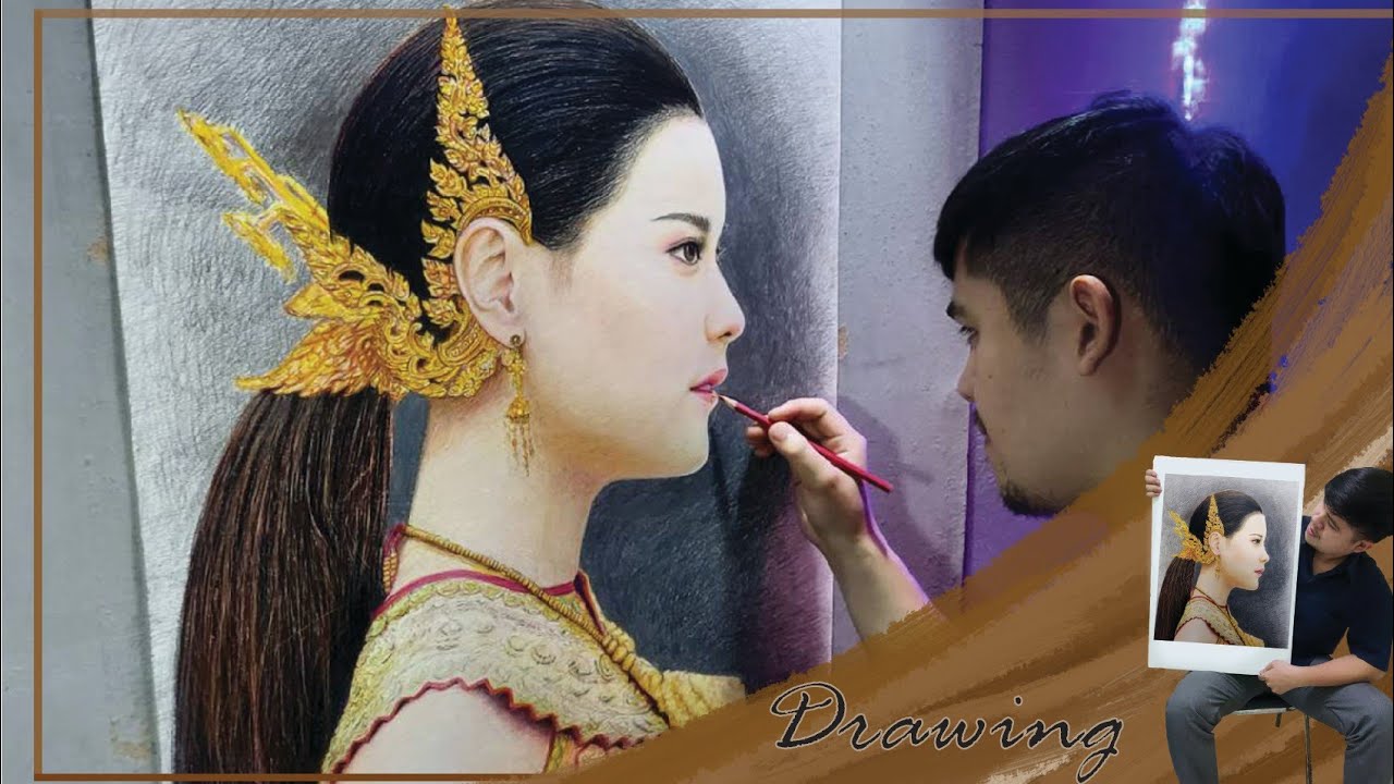 รูปวาด ใบเฟิร์น พิมพ์ชนก  (ภาพวาดเหมือนจริง)EP.7