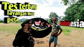 🔴 Layangan gapangan pegon motif peta Indonesia