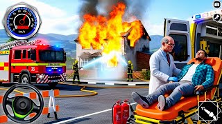 FireFighter Rescue Simulator 3D - Us Emergency 911 Fire Truck Driving - Android Gameplay screenshot 4