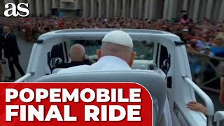 FULL SEQUENCE of the POPE'S FINAL POPEMOBILE RIDE before his death