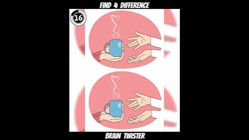 Find 4 Difference #brain #challenge #brainteaser #puzzleart #wittypuzzle