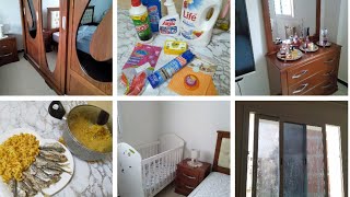 روتين تحفيزي💯جولة في غرفة نومي💖 بعد التنظيف العميق💪مشتريات مواد التنظيف🤗 بدون وصفات