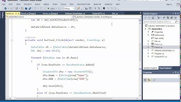 ADO.NET - Part 9 (DataTable, DataGridView, RowState) - Urdu/Hindi
