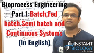 Bioprocess Engineering Part 1: Batch,Fed batch, Semi batch and Continuous systems (In English) Profile