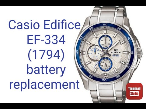 HOW TO change Casio Edifice EF-334 battery replacement - YouTube