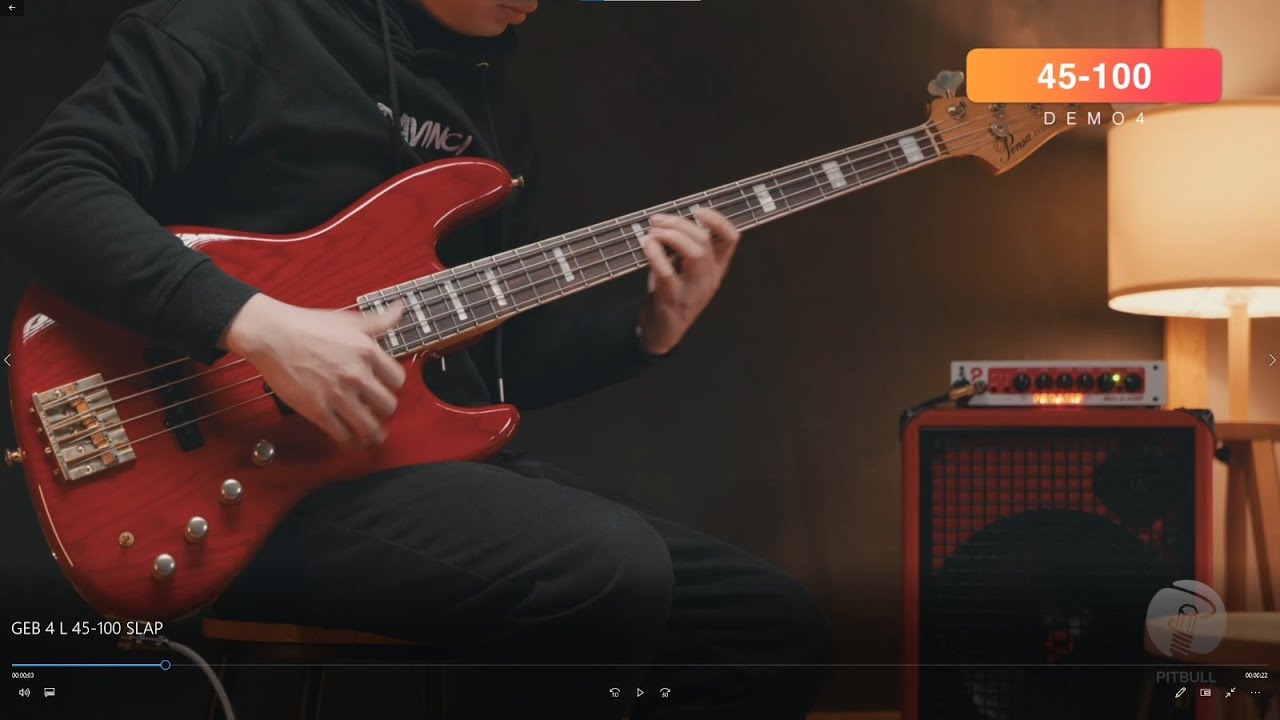 Pitbull Bass Strings Gold Series GEB 4 L 45 100 SLAP STYLE Sound Sample