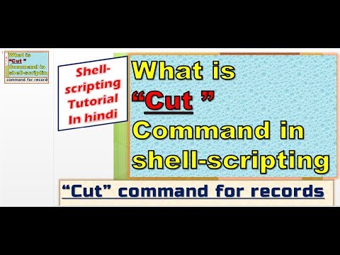 What is Cut command & how to use Cut command in Shell-scripting in hindi