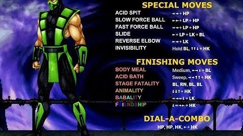 MKT Mortal Kombat Trilogy - Reptile Fatality Gameplay