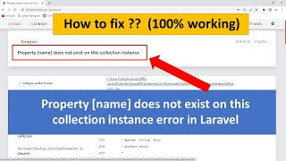 property [name] does not exist on this collection instance error in laravel || how to fix ??