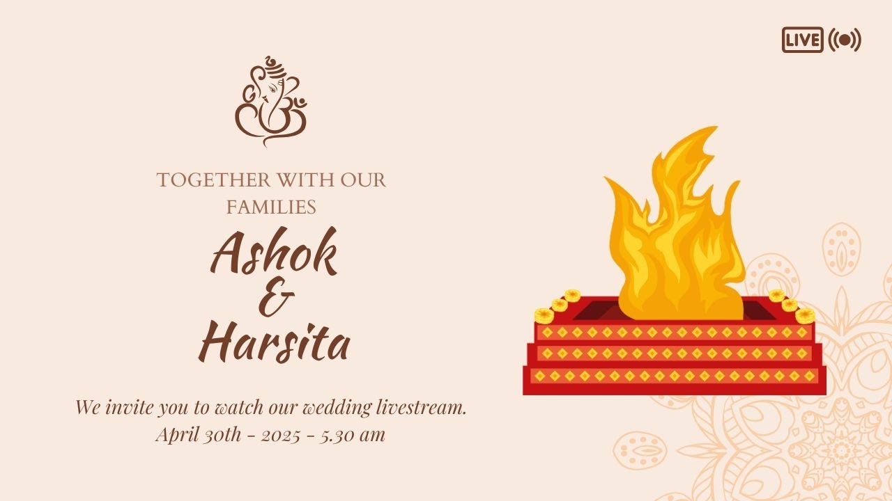 Ashok & Harsita | Wedding Ceremony Live | 30.04.2025