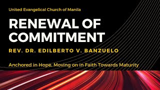 Renewal of Commitment