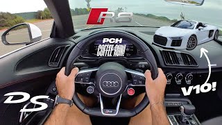 Audi R8 Spyder Coffee Run (POV Driving Vlog) - V10 PCH Cruise!