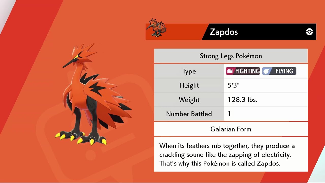 How to catch Zapdos Pokémon sword! YouTube