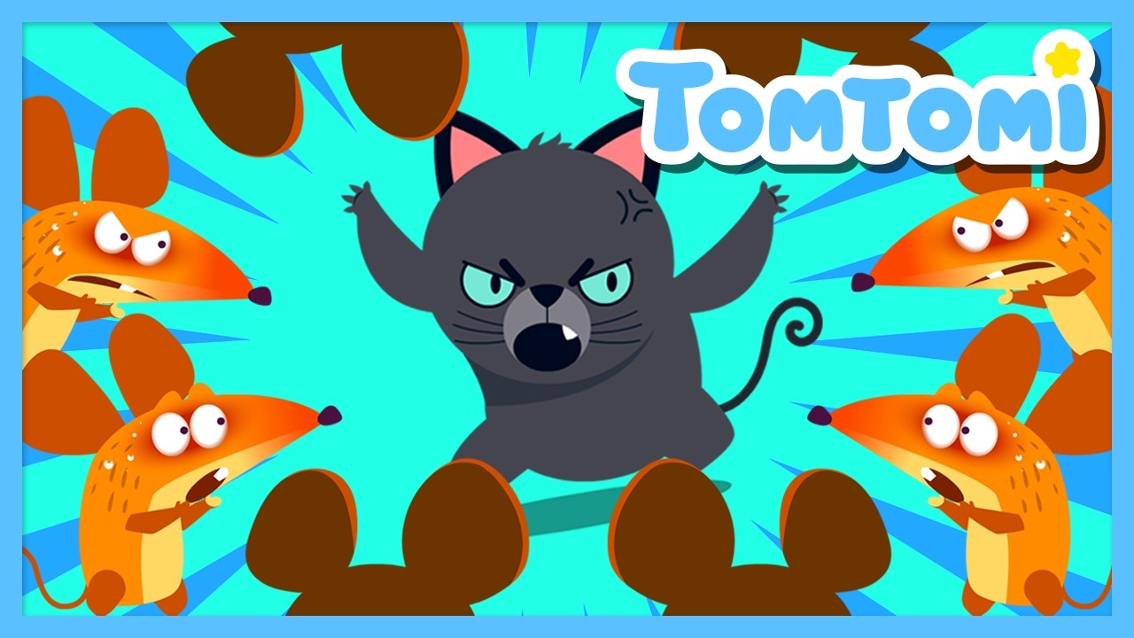 Oh nein, die Katze jagt die Mäuse! 🐈 | Liedersammlung | Kinderlieder | TOMTOMI auf Deutsch