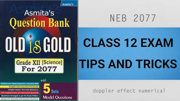 Neb exam12 physics/ tips and tricks on Doppler effect
