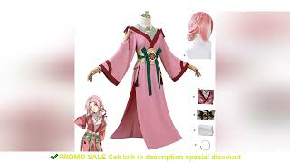 Anime Haruno Sakura Cosplay Costume Japanese Ninja Pink Kimono Bathrobe Dress Wig Adult Woman Y C
