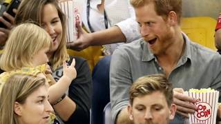 Toddler sneaks Prince Harry's popcorn