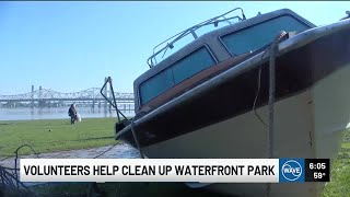 Hundreds of volunteers help clean up Waterfront Park