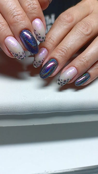 голографическая втирка iva nails 2 - YouTube