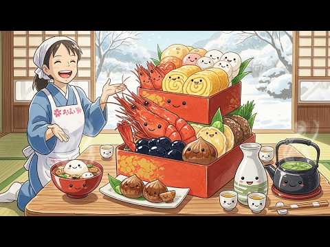 Preparing the Osechi Ryori Feast Boxes 🍱❄️ | Ghibli Style ASMR | Cozy Japanese Winter Cooking