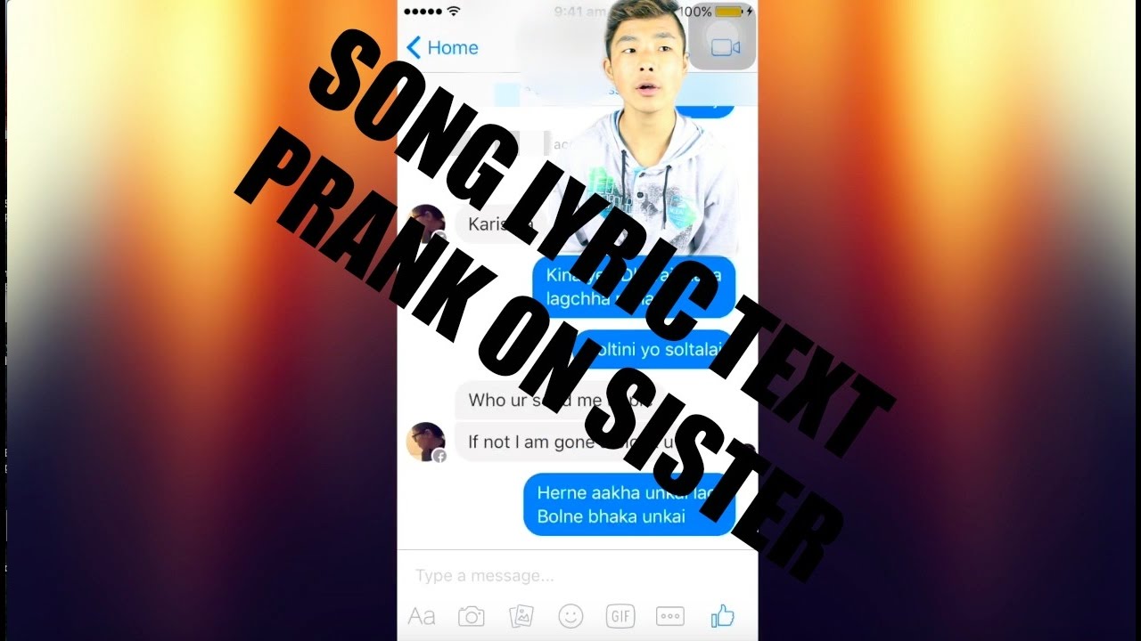 SONG LYRIC TEXT PRANK ON SISTER  DARSHAN NAMASTE 3   YouTube