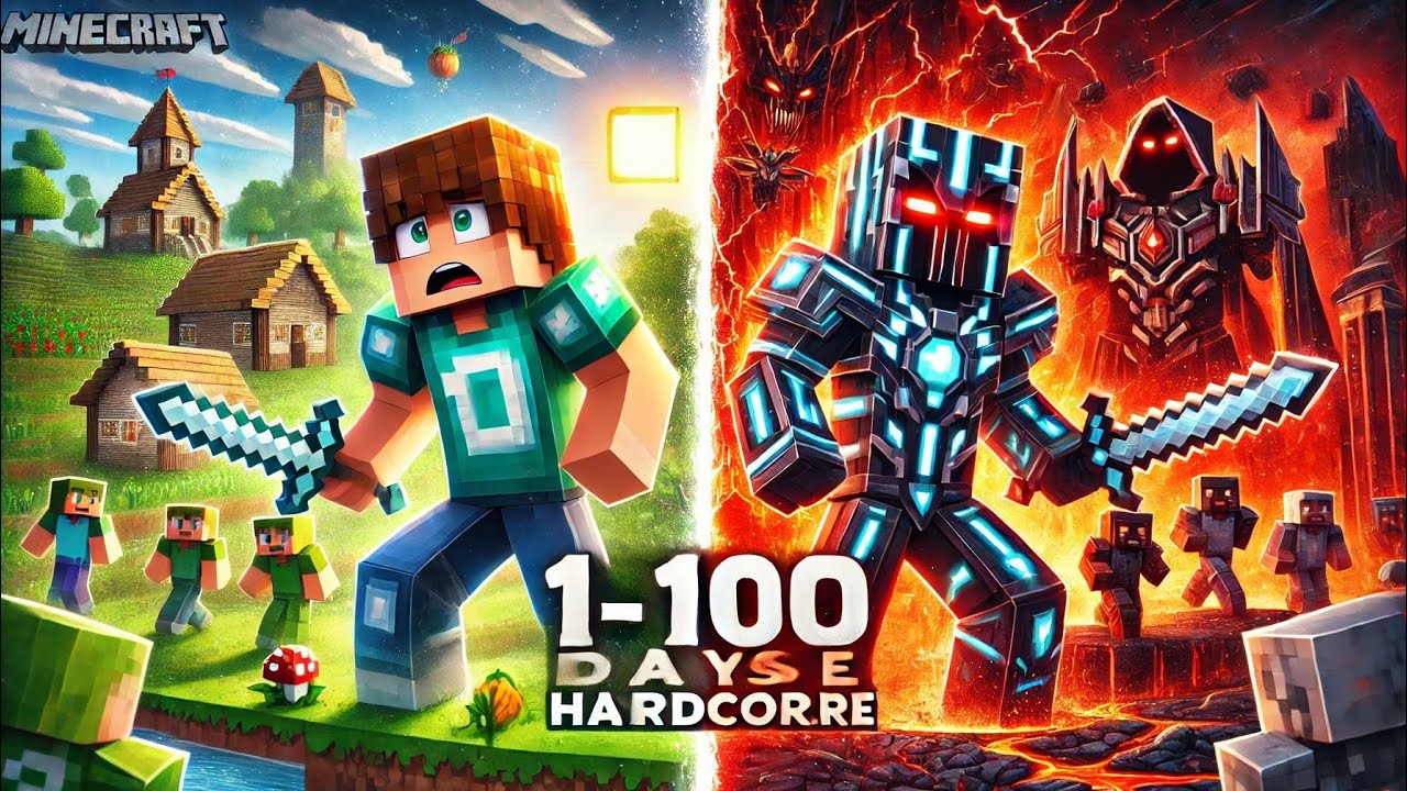 I Survived 100 Days in an EXPANDING WORLD in Minecraft Hardcore || Day ...