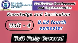 Curriculum development and implementation (unit-4)| B.Ed forth semester #bednotes #bedsyllabus