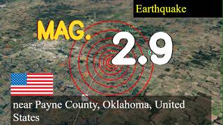 😱🚨 earthquake near Payne County, Oklahoma, United States live updates today : 2.9 magnitude earthqua