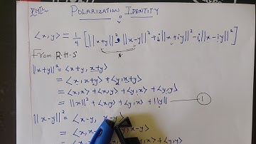 Polarization Identity #functionalanalysis ##mathematics #function