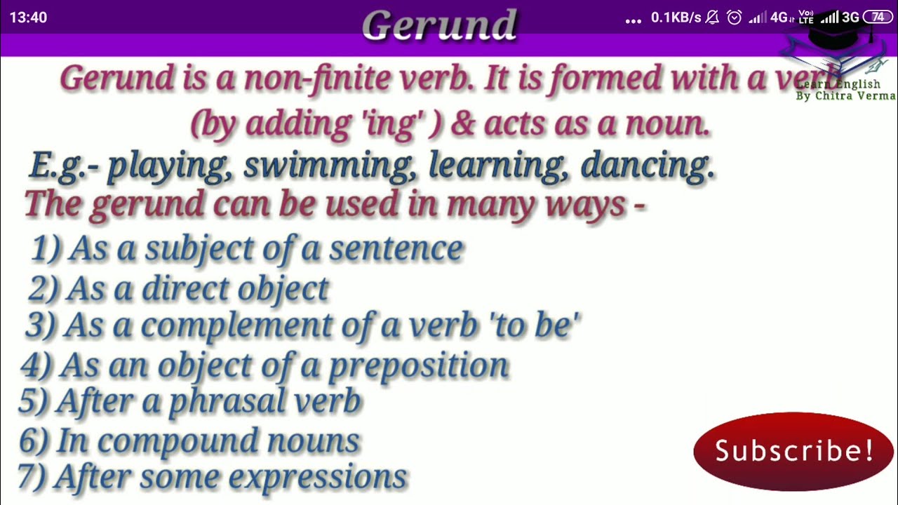 Simple Gerund Examples What Are Gerunds Grammar Rules And Examples 7 E S L