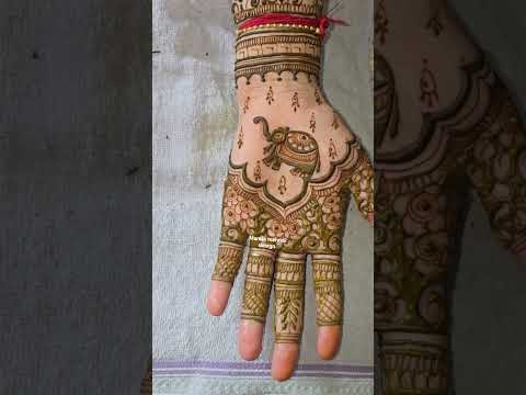 Elephant and Pecock mehndi design #youtube #henna #mehandi #shorts #shortmehndi #viralvideo #mehndi